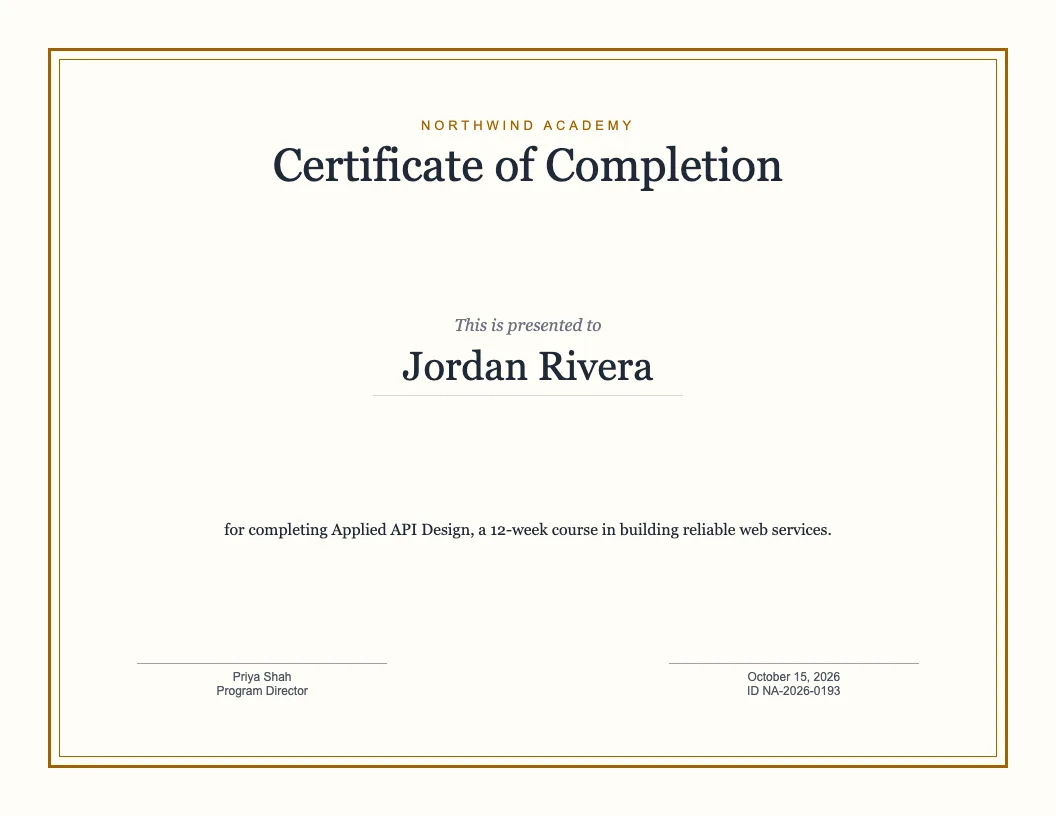 Certificate